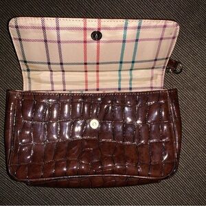 Faux Crocodile Alligator Copper-Brown Designer Handbag Liz Claiborne